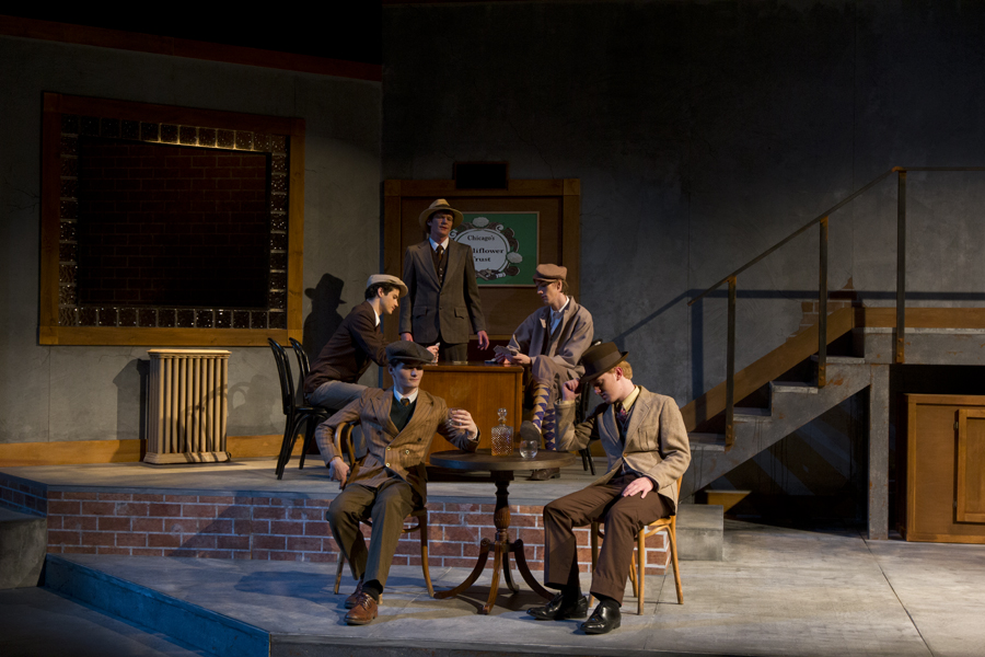 Gangsters planning and meeting around table